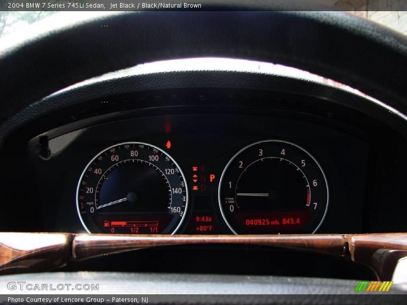 Jet Black / Black/Natural Brown 2004 BMW 7 Series 745Li Sedan