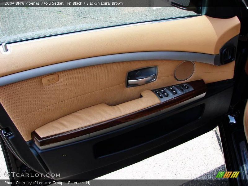 Jet Black / Black/Natural Brown 2004 BMW 7 Series 745Li Sedan