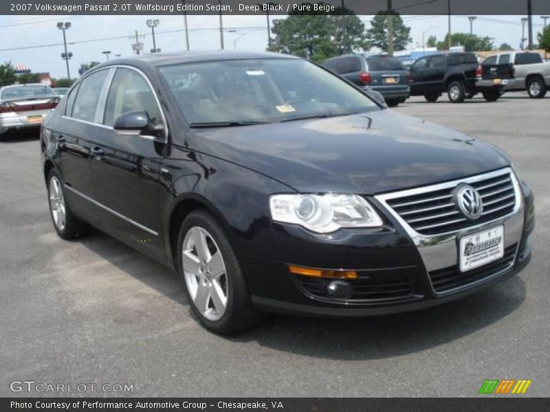 Deep Black / Pure Beige 2007 Volkswagen Passat 2.0T Wolfsburg Edition Sedan