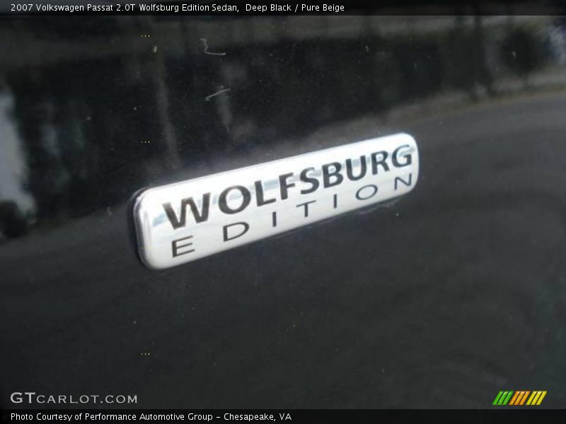 Deep Black / Pure Beige 2007 Volkswagen Passat 2.0T Wolfsburg Edition Sedan