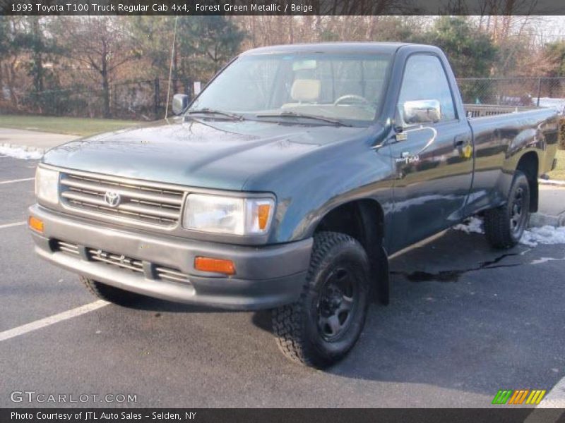 Forest Green Metallic / Beige 1993 Toyota T100 Truck Regular Cab 4x4