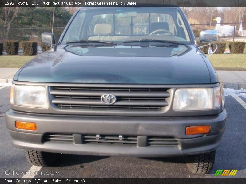 Forest Green Metallic / Beige 1993 Toyota T100 Truck Regular Cab 4x4