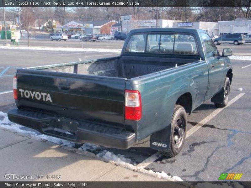 Forest Green Metallic / Beige 1993 Toyota T100 Truck Regular Cab 4x4
