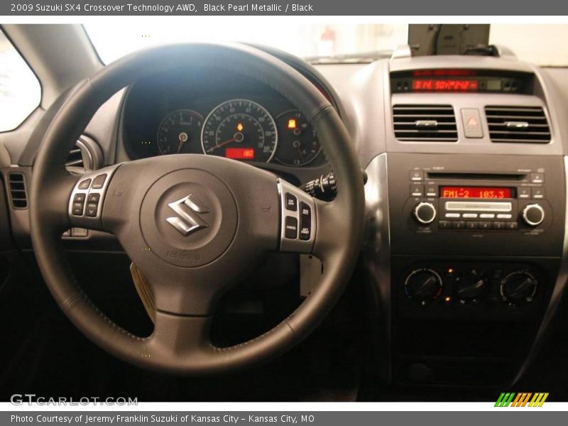 Black Pearl Metallic / Black 2009 Suzuki SX4 Crossover Technology AWD