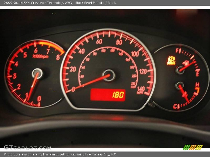 Black Pearl Metallic / Black 2009 Suzuki SX4 Crossover Technology AWD