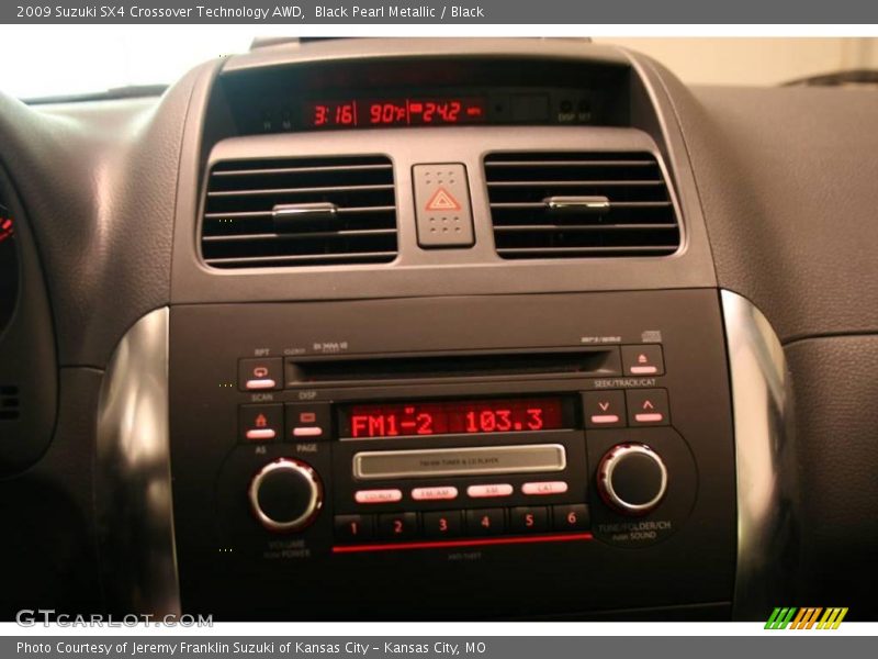 Black Pearl Metallic / Black 2009 Suzuki SX4 Crossover Technology AWD