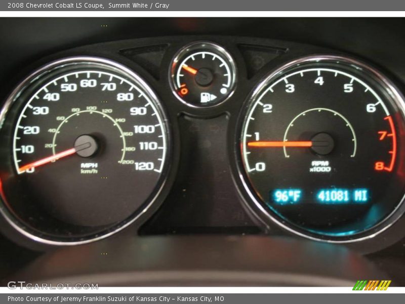 Summit White / Gray 2008 Chevrolet Cobalt LS Coupe