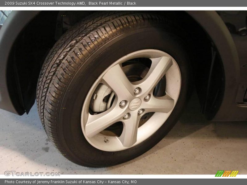 Black Pearl Metallic / Black 2009 Suzuki SX4 Crossover Technology AWD