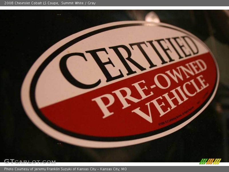 Summit White / Gray 2008 Chevrolet Cobalt LS Coupe