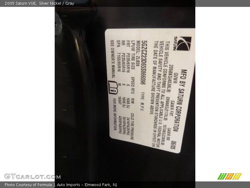 Silver Nickel / Gray 2005 Saturn VUE