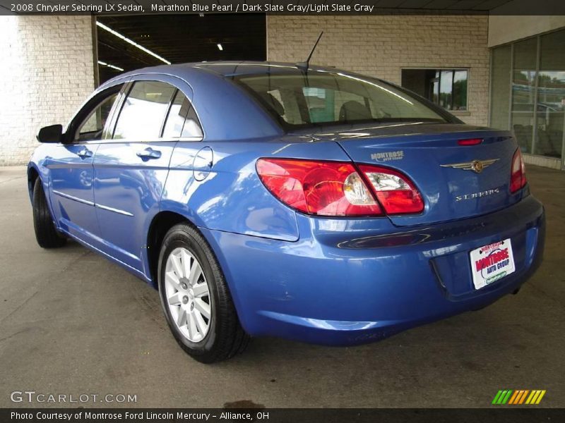 Marathon Blue Pearl / Dark Slate Gray/Light Slate Gray 2008 Chrysler Sebring LX Sedan
