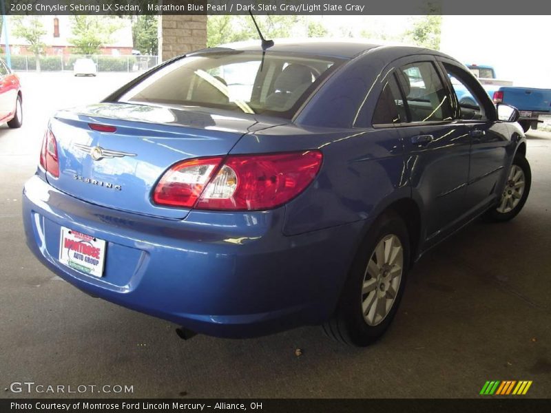 Marathon Blue Pearl / Dark Slate Gray/Light Slate Gray 2008 Chrysler Sebring LX Sedan