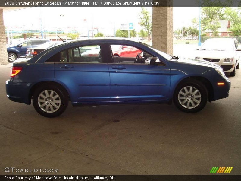 Marathon Blue Pearl / Dark Slate Gray/Light Slate Gray 2008 Chrysler Sebring LX Sedan