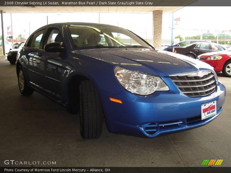 Marathon Blue Pearl / Dark Slate Gray/Light Slate Gray 2008 Chrysler Sebring LX Sedan