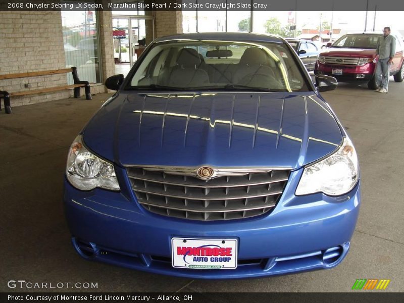 Marathon Blue Pearl / Dark Slate Gray/Light Slate Gray 2008 Chrysler Sebring LX Sedan