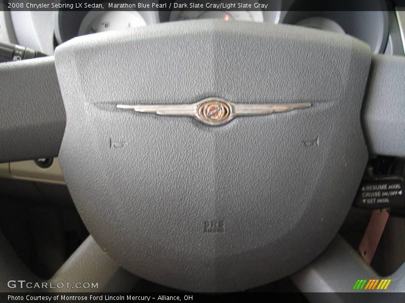 Marathon Blue Pearl / Dark Slate Gray/Light Slate Gray 2008 Chrysler Sebring LX Sedan