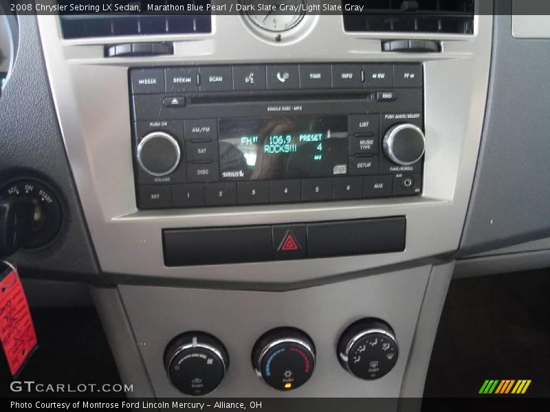 Marathon Blue Pearl / Dark Slate Gray/Light Slate Gray 2008 Chrysler Sebring LX Sedan