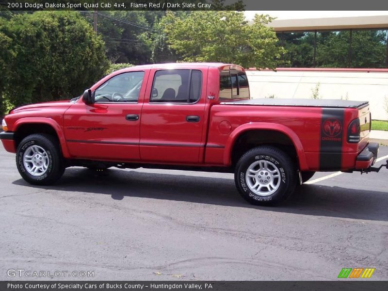 Flame Red / Dark Slate Gray 2001 Dodge Dakota Sport Quad Cab 4x4