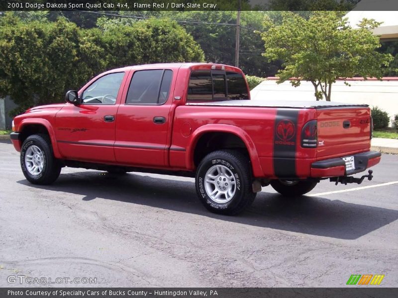 Flame Red / Dark Slate Gray 2001 Dodge Dakota Sport Quad Cab 4x4