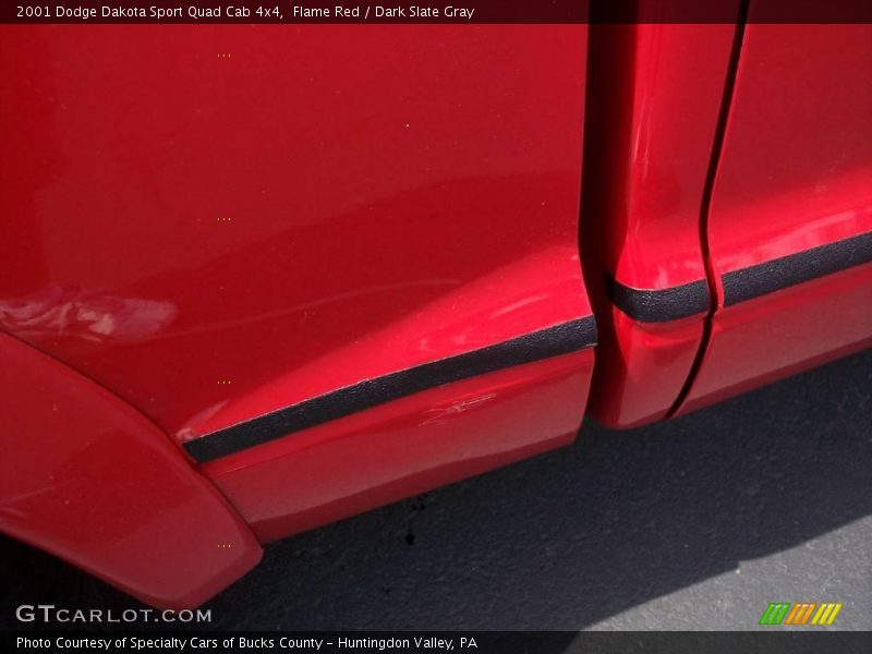 Flame Red / Dark Slate Gray 2001 Dodge Dakota Sport Quad Cab 4x4