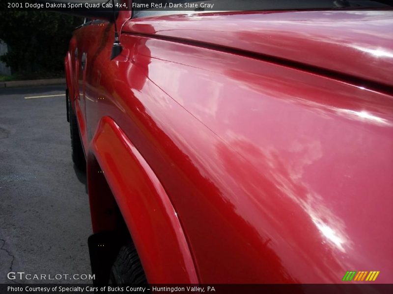 Flame Red / Dark Slate Gray 2001 Dodge Dakota Sport Quad Cab 4x4