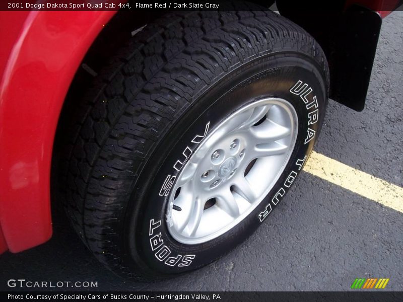 Flame Red / Dark Slate Gray 2001 Dodge Dakota Sport Quad Cab 4x4
