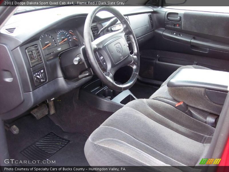 Flame Red / Dark Slate Gray 2001 Dodge Dakota Sport Quad Cab 4x4