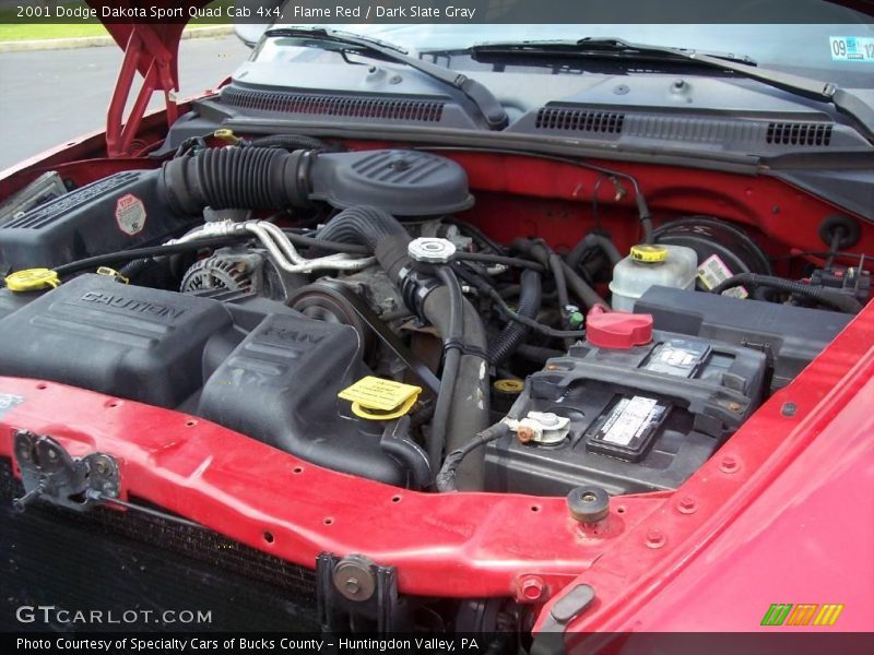 Flame Red / Dark Slate Gray 2001 Dodge Dakota Sport Quad Cab 4x4