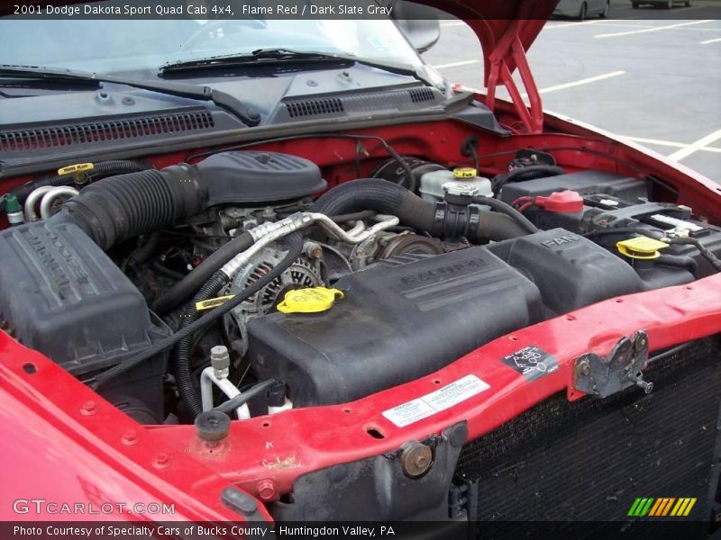 Flame Red / Dark Slate Gray 2001 Dodge Dakota Sport Quad Cab 4x4