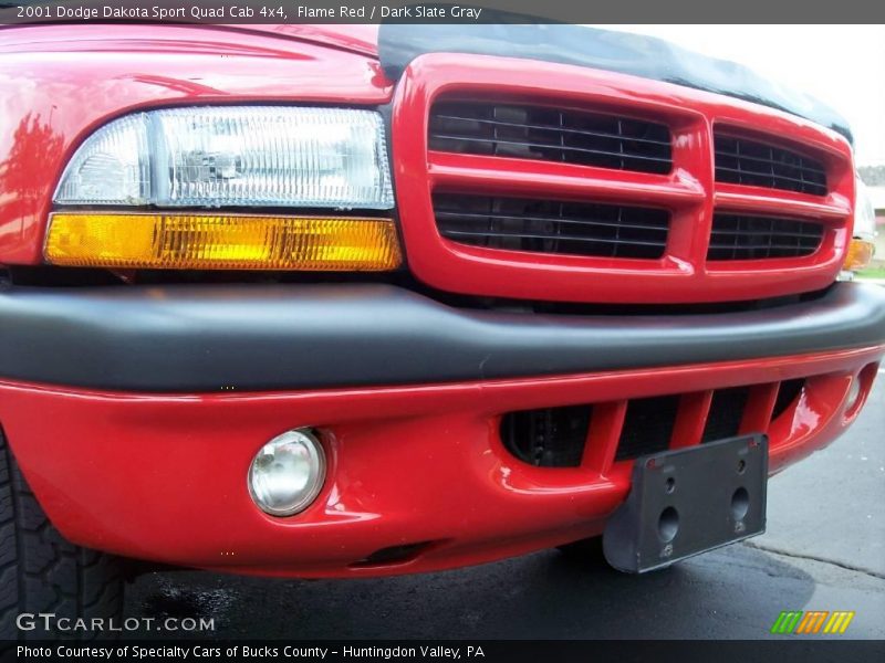 Flame Red / Dark Slate Gray 2001 Dodge Dakota Sport Quad Cab 4x4