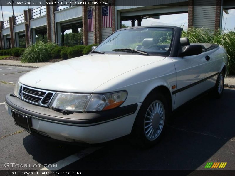 Cirrus White / Dark Gray 1995 Saab 900 SE V6 Convertible