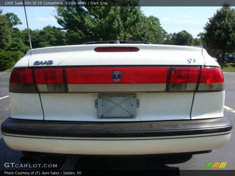 Cirrus White / Dark Gray 1995 Saab 900 SE V6 Convertible