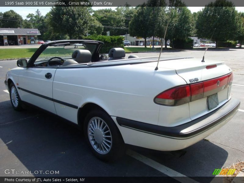 Cirrus White / Dark Gray 1995 Saab 900 SE V6 Convertible