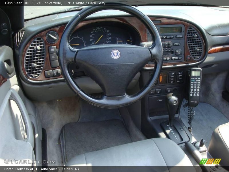 Cirrus White / Dark Gray 1995 Saab 900 SE V6 Convertible