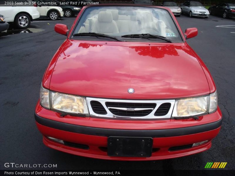 Laser Red / Parchment 2003 Saab 9-3 SE Convertible