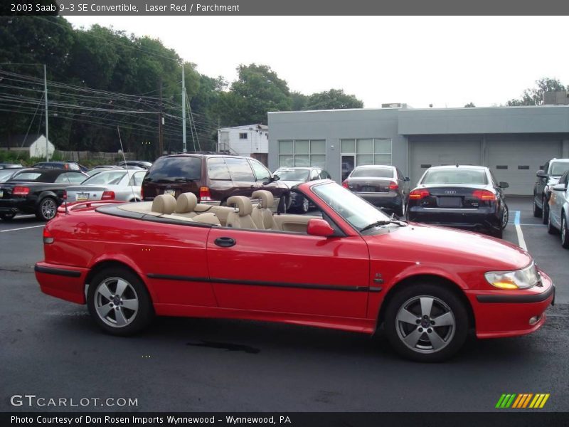 Laser Red / Parchment 2003 Saab 9-3 SE Convertible