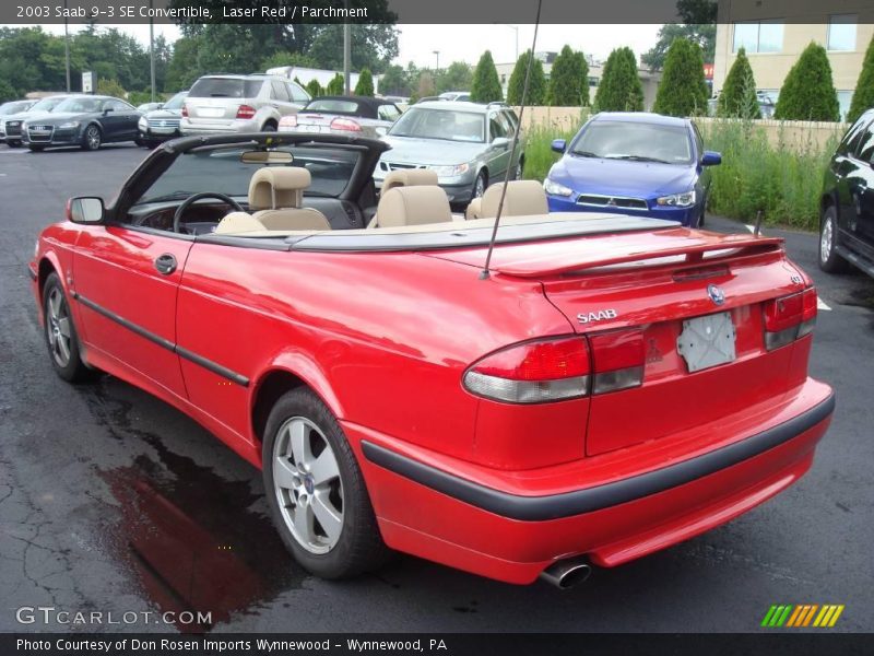 Laser Red / Parchment 2003 Saab 9-3 SE Convertible