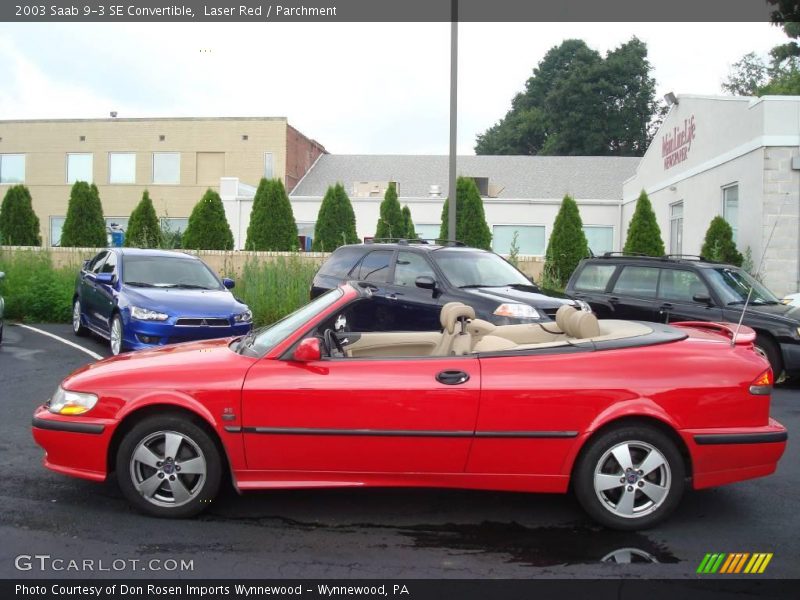 Laser Red / Parchment 2003 Saab 9-3 SE Convertible