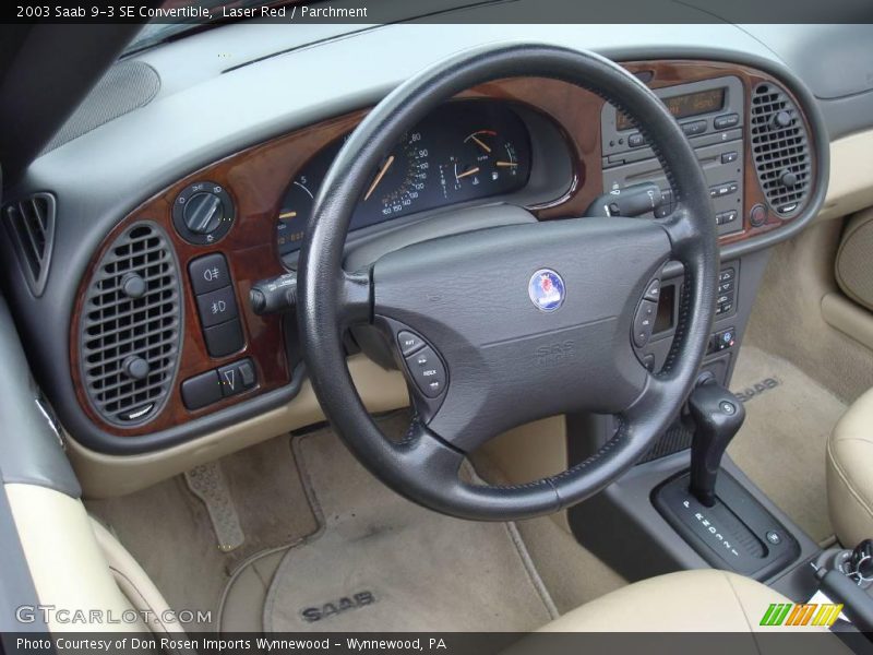 Laser Red / Parchment 2003 Saab 9-3 SE Convertible