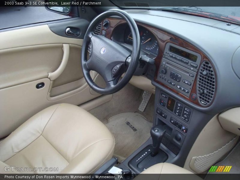 Laser Red / Parchment 2003 Saab 9-3 SE Convertible