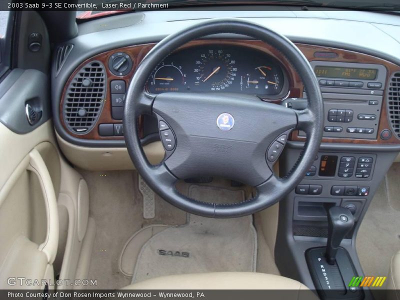 Laser Red / Parchment 2003 Saab 9-3 SE Convertible