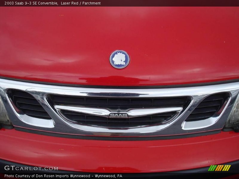 Laser Red / Parchment 2003 Saab 9-3 SE Convertible
