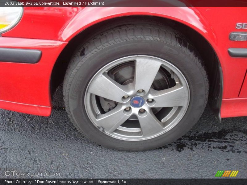 Laser Red / Parchment 2003 Saab 9-3 SE Convertible