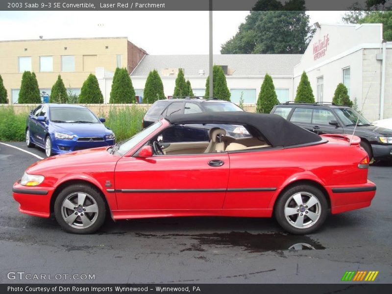 Laser Red / Parchment 2003 Saab 9-3 SE Convertible