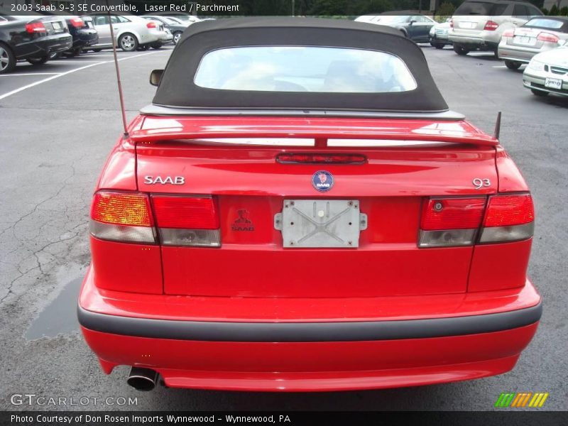 Laser Red / Parchment 2003 Saab 9-3 SE Convertible