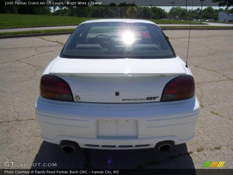 Bright White / Pewter 1996 Pontiac Grand Am GT Coupe