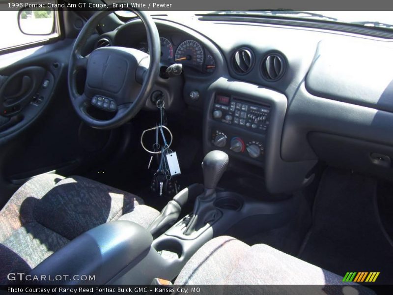 Bright White / Pewter 1996 Pontiac Grand Am GT Coupe
