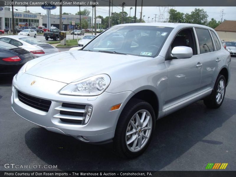 Crystal Silver Metallic / Black 2008 Porsche Cayenne S