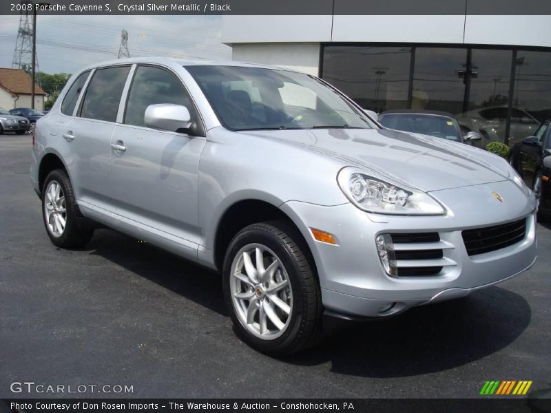 Crystal Silver Metallic / Black 2008 Porsche Cayenne S