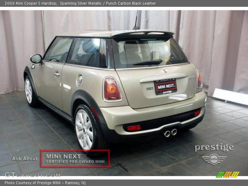 Sparkling Silver Metallic / Punch Carbon Black Leather 2009 Mini Cooper S Hardtop